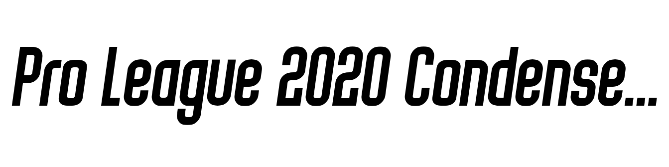 Pro League 2020 Condensed Italic